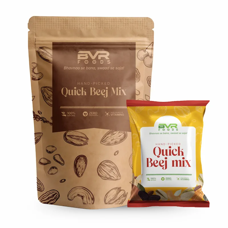 BVR Foods Quick Beej Mix – Roasted Mixed Seeds for Gym & Active Lifestyle | High in Zinc Fibre and Antioxidants | Vegan & Gluten-Free